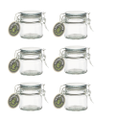 6 X Glass Clip Jar Airtight Canister Food Kitchen Pantry Storage Container 100ML