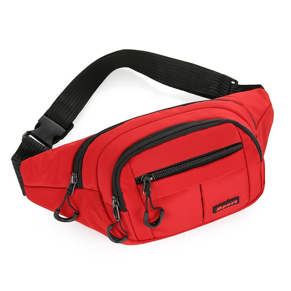 Goodgoods Women Men Bum Bag Waist Fanny Pack Festival Holiday Couples Travel Fashion Multifunctional Casual Bumbag(Red)