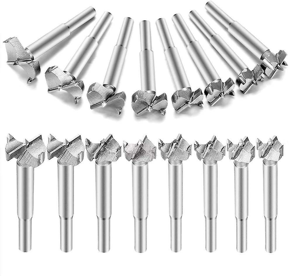 Drill Bits,16 Pcs Titanium Coated Steel Alloy Woodworking Saw Hss Drill Bits Sets Ideal For Making Clean Flat Bottom Holes In Wood