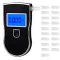 Breathalyzer | Professional-grade Accuracy Portable Breath Alcohol Tester For Personal & Professional Use With 15 Mouthpieces