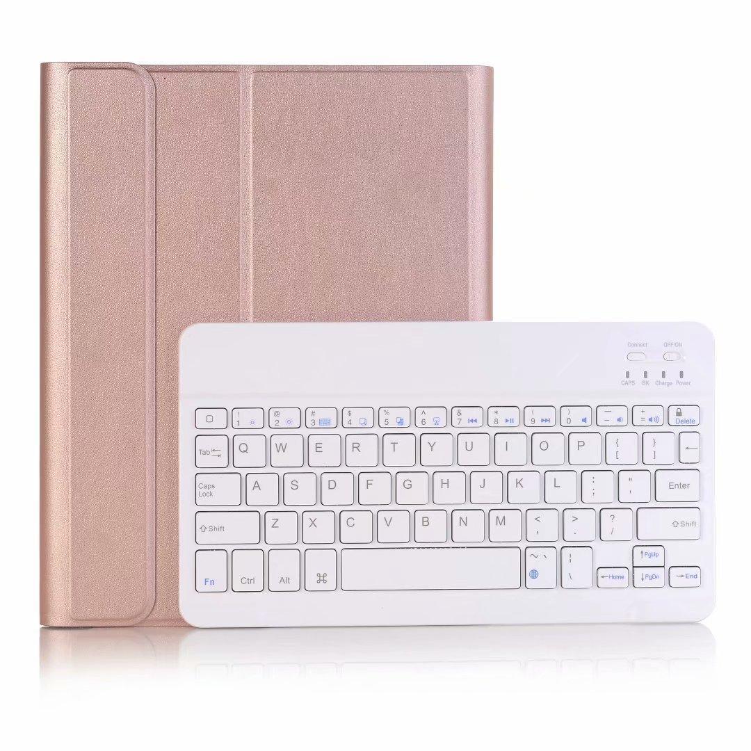 MCC For Samsung Galaxy Tab A8 10.5" Keyboard Case Cover S Pen Slot X200 X205 [Rose Gold]