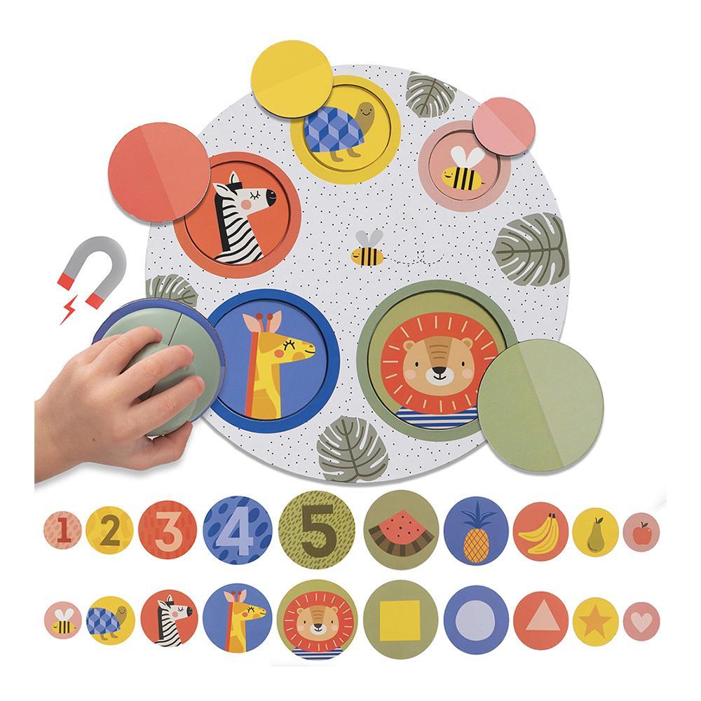 TAF Toys Magnetic Peek-A-Boo Puzzle Educational Interactive Infant/Baby Toy 18m+