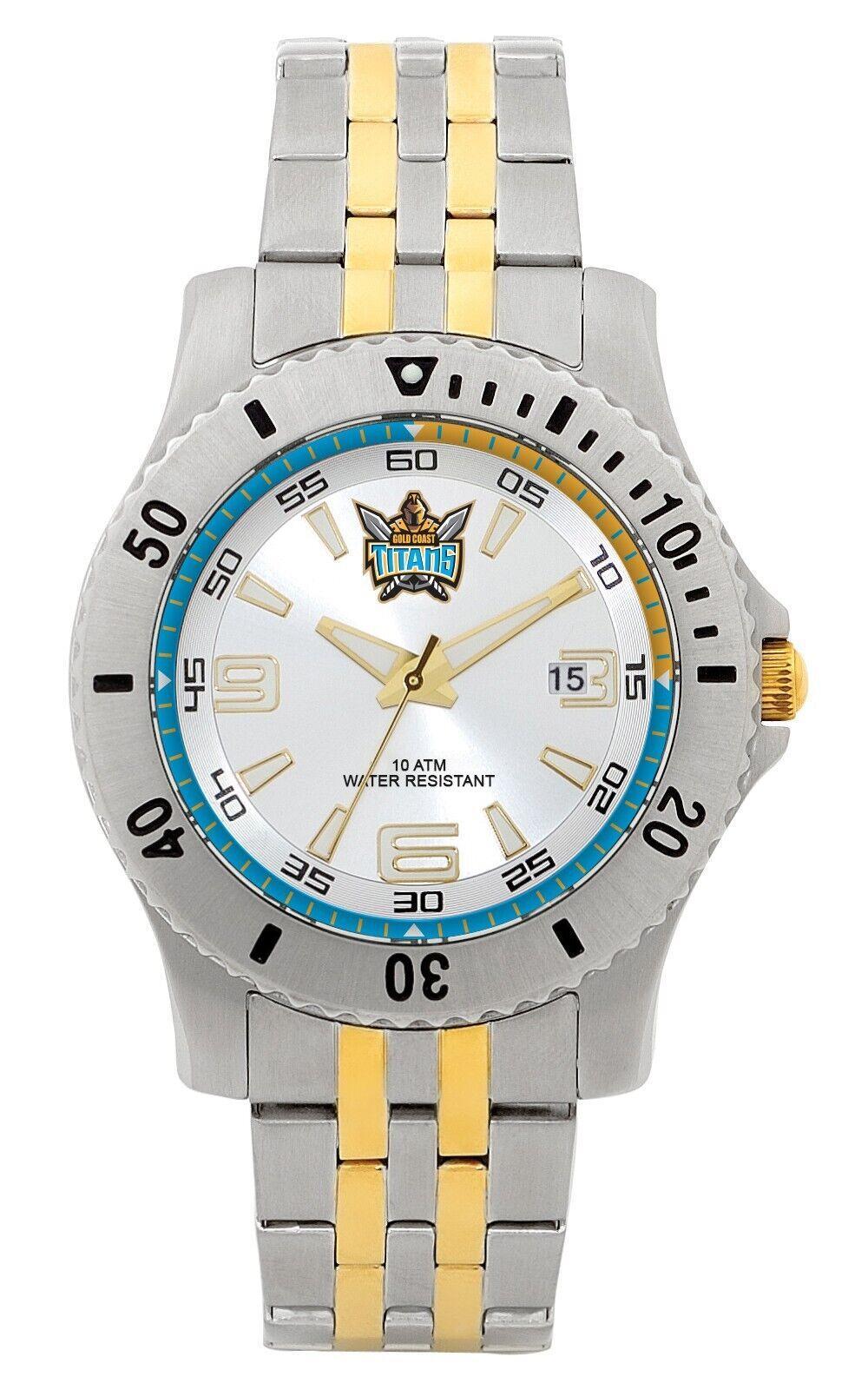 NRL Legends Watch - Gold Coast Titans - Stainless Steel Band - Box incl.