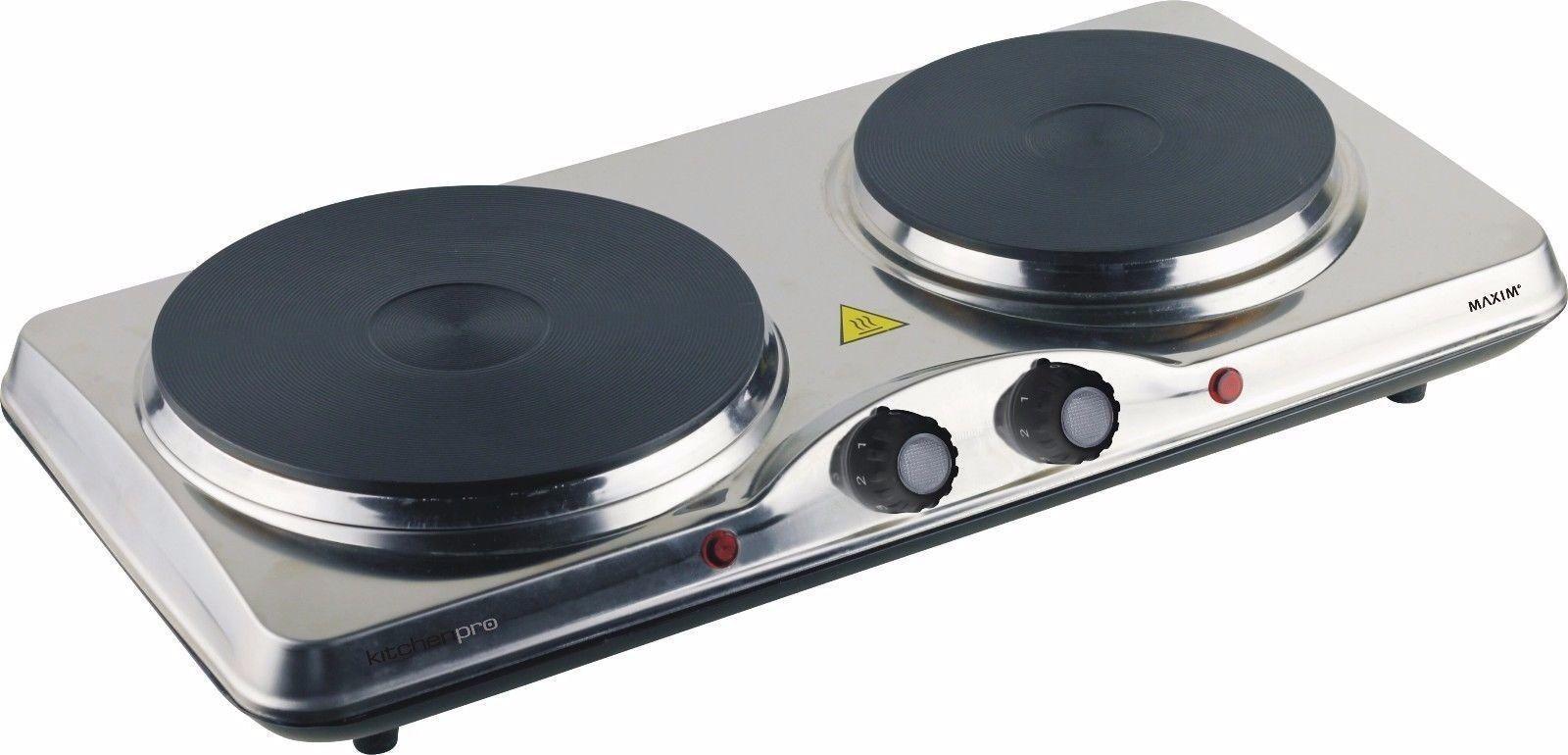 Portable Electric Stove Double Twin Hot Plate Cooker RV Cooktop Cooking Home