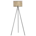 Amalfi Ballari Floor Lamp W/Rattan Shade 40x40x151cm Home Decor Standing Reading Light Black/Natural