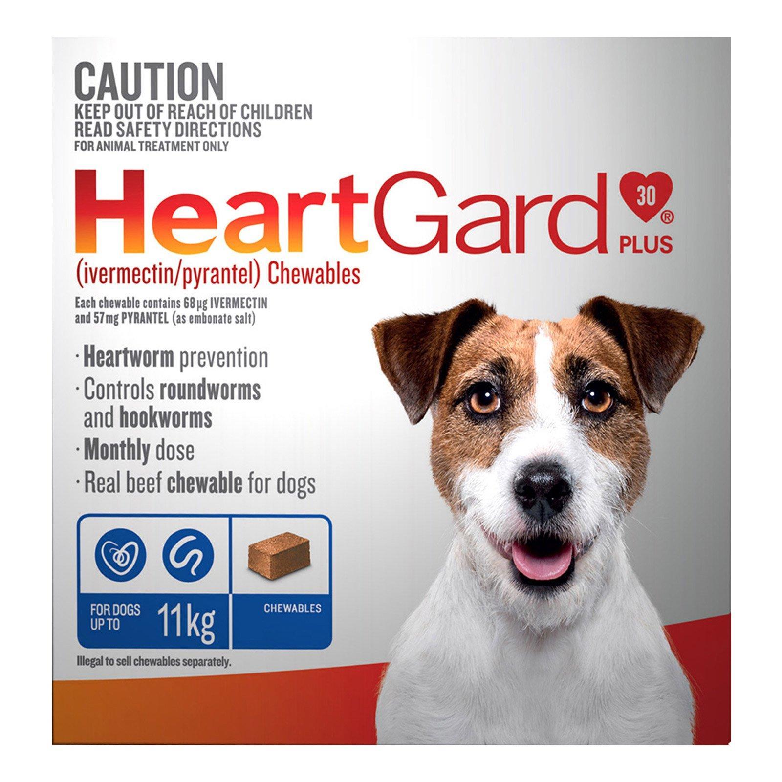 Heartgard Plus Chewables For Small Dogs Up To 11 Kg (Blue) 12 Chews