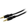 Pro.2 15m Stereo 3.5mm Plug to Plug Lead Gold Plated Black Molding PVC Jacket