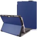 ProCase Microsoft Surface Pro 6 / Pro 5th Gen/Pro 2017 / Pro 4 Protective Case, Slim Light Smart Cover Stand Case with Built in Surface Pen Holder, Compatible with Surface Type Cover Navy