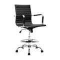 NEW Office Chair Veer Drafting Stool Mesh Chairs Armrest Standing Desk Black