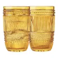4pc Ecology Groove 330ml Hi Ball Glass Tumblers Water/Cocktail Drink Cups Amber