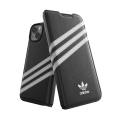 Adidas 3-Stripe Booklet Phone Case iPhone 13 / 14 Slim Protective Bumper - Black