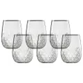 6pc Ecology Carmen 490ml Stemless Wine Glasses Goblets Drink Cup Tumblers Clear