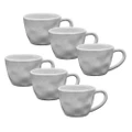 6x Ecology Speckled Brown/White small Espresso/Coffee Cup Stoneware Milk 60ml