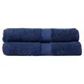 2pc Canningvale Royal Splendour Bath Sheet Set Mezzanotte Blue Home/Bathroom