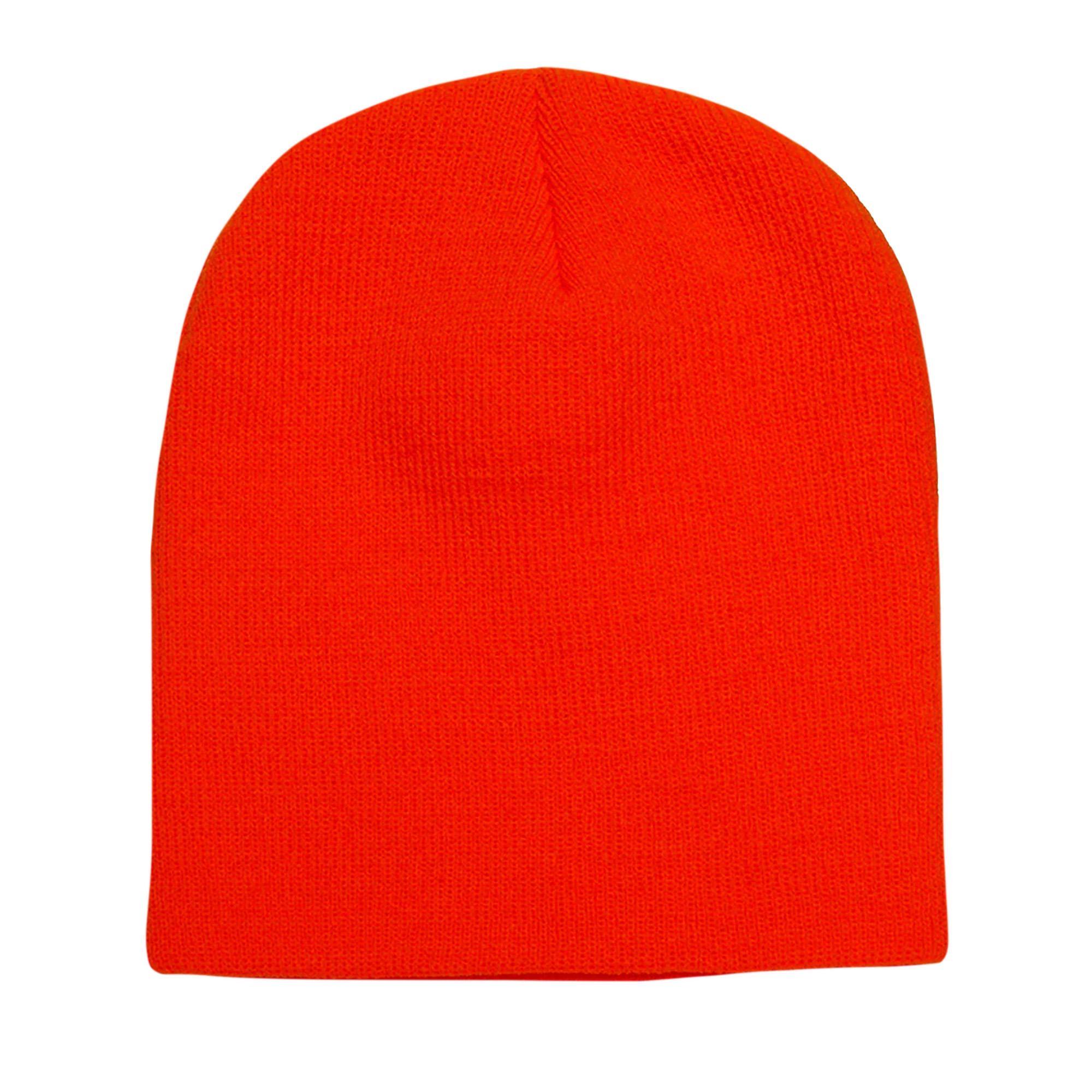 Yupoong Flexfit Unisex Heavyweight Standard Beanie Winter Hat (Blaze Orange) (One Size)
