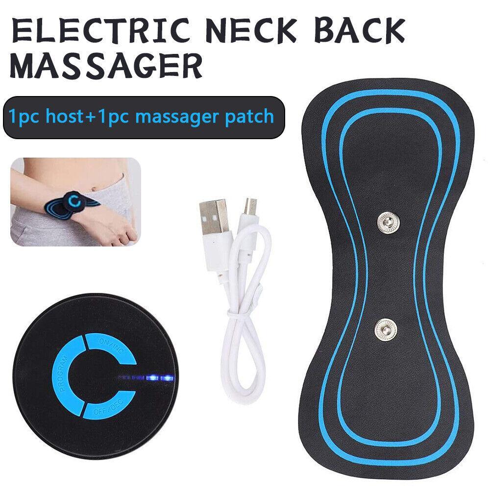 Mini Electric Neck Back Massager EMS Cervical Massage Patch Relief Pain Portable