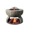 Glasshaus Co. Outdoor Fire Pit Charcoal Bbq Grill Camping Patio Heater Fireplace Hourglass Shape