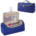 Travel Case Compatible with Dyson Airwrap Styler and Attachments Portable Storage Bag with Hanging Hook Blue