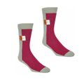 CALVIN KLEIN Logo Men's Business Socks in Pink/ Grey - 1 Pack