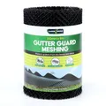 Costcom 5m x16cm Garden Greens Gutter Guard Mesh Rust Resistant Adjustable Black