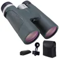12x42 Roof Prism Binoculars Portable（green）