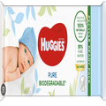 Huggies Baby Wipes Pure Biodegradable Pack of 56
