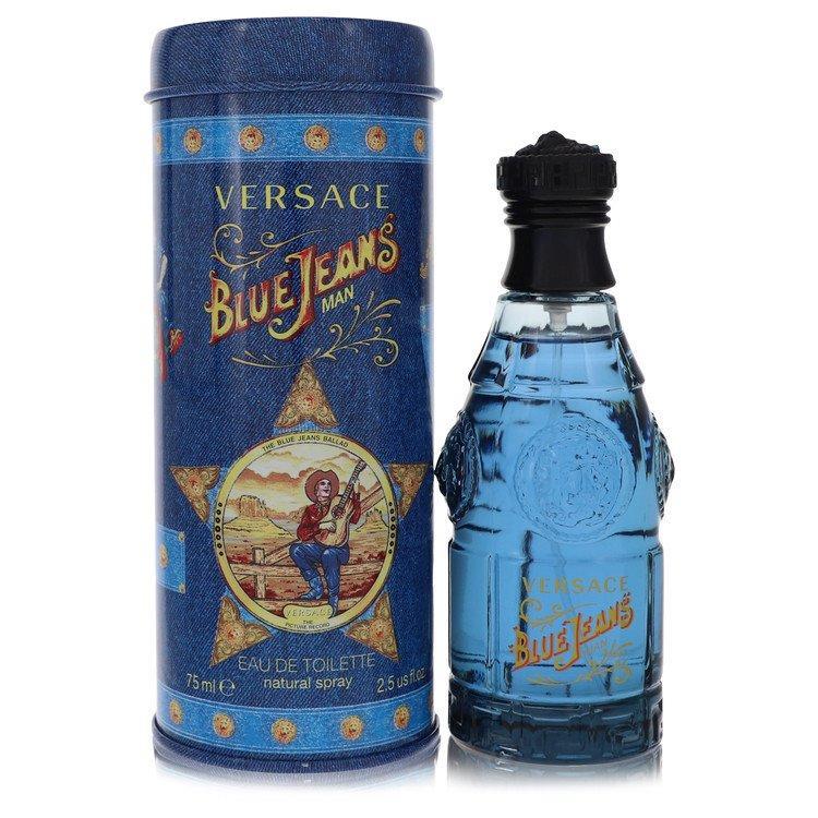 Blue Jeans Eau De Toilette Spray (New Packaging) By Versace 75Ml