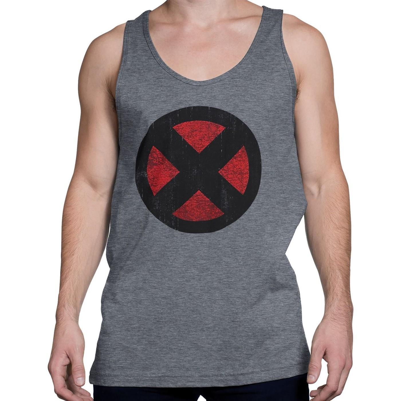 X-Men Distressed Symbol Men's Tank Top Medium