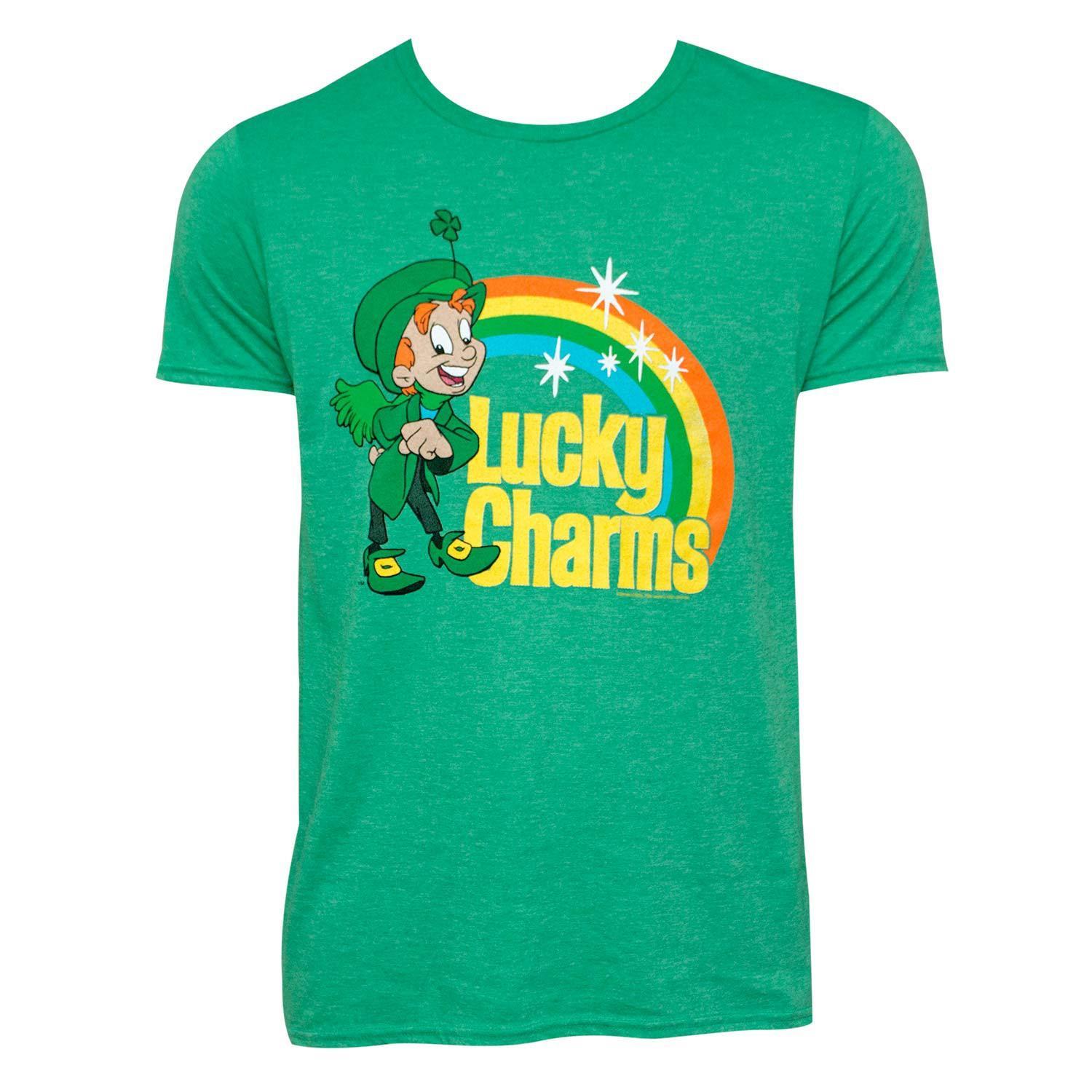 Lucky Charms Logo Green Tee Shirt Large