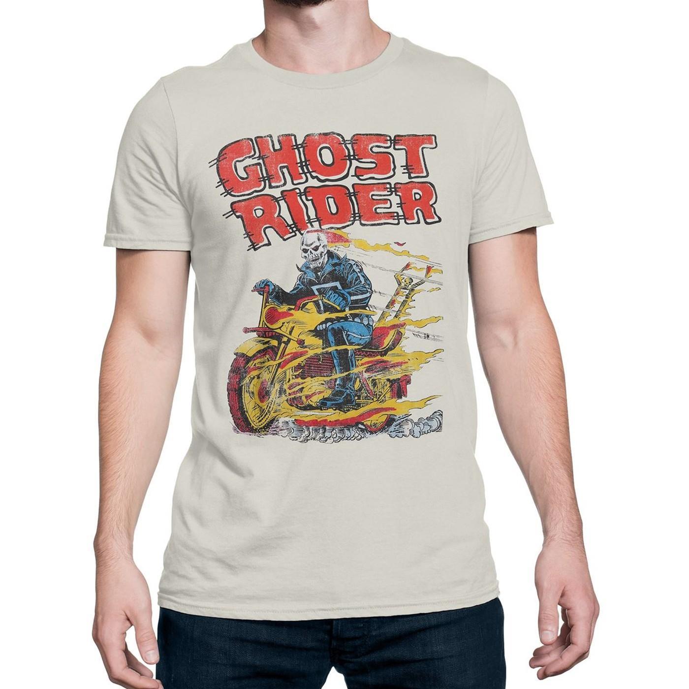 Ghost Rider Retro Hell on Wheels T-Shirt 2XLarge