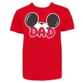 Mickey Mouse Dad Ears Men's Red T-Shirt Small