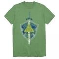 Nintendo Zelda Link's Shield and Sword Crest Symbol T-Shirt Small