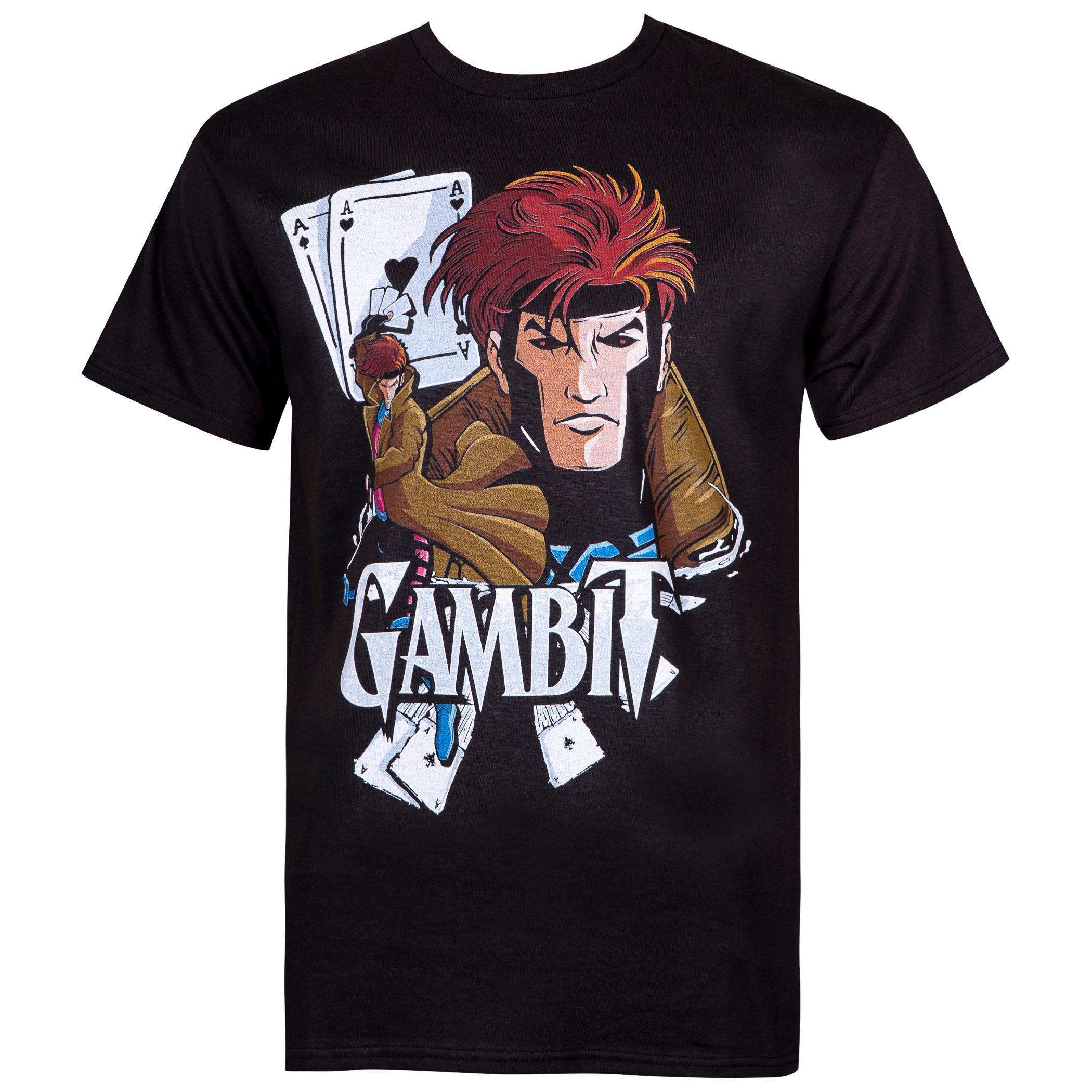 Gambit Feeling Lucky Men's X-Men T-Shirt 2XLarge