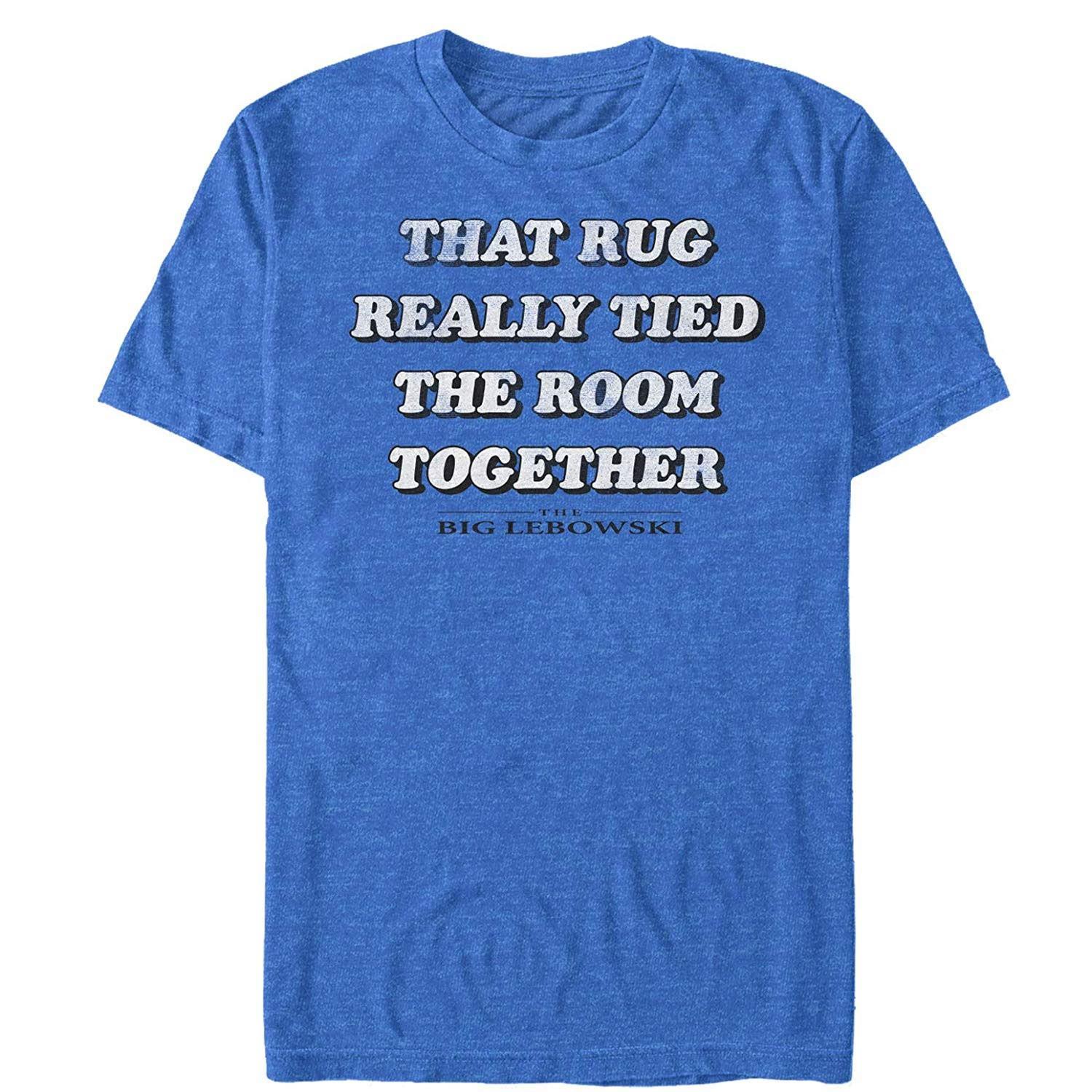 Big Lebowski Rug Tied The Room Together Blue Tee Shirt Small