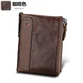 Amazon explosion men crazy horse leather wallet wallet anti-theft brush anti RFID male leather wallet