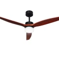 Devanti 52'' Ceiling Fan Led Light Remote Control Wooden Blades Dark Fans