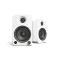 【Sale】Kanto YU4 140W Powered Bookshelf Speakers with Bluetooth and Phono Preamp - Pair, Matte White