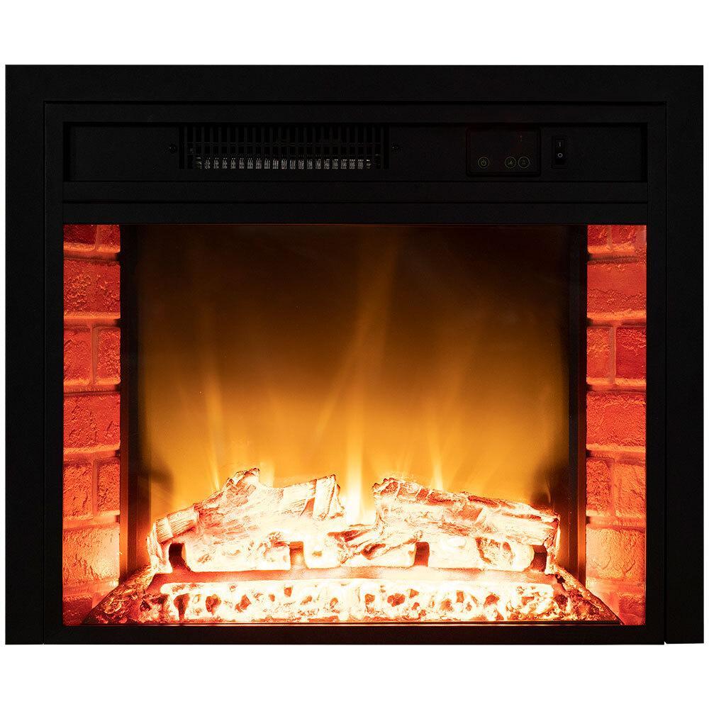 【Sale】CARSON 65cm Electric Fireplace Heater Wall Mounted 1800W Stove with Log Flame Effect