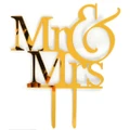 Mr and Mrs Wedding Cake Topper Gold Party Decorations Supplies