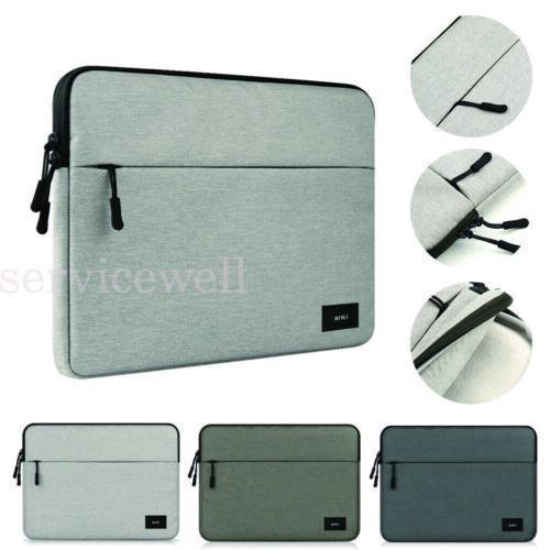 FOR Macbook Dell Sony HP 12 13 14 15.6 inch Laptop Sleeve Briefcase Carry Bag - Dark Grey, For 12" Laptop