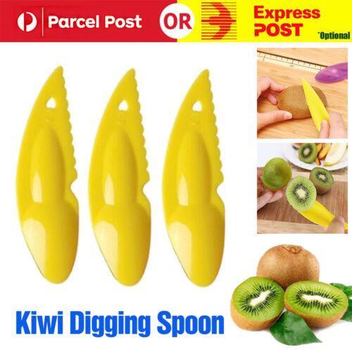 1~10x Fruit Kiwi Dig Spoon Peeler Scoop Plastic Fruit Knife Slicer Peeler Cutter - 1x