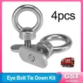 8x Eye bolt tie down kit for Rhino Pioneer Platform Roof Rack Fix The 4WD Awning - 1SET