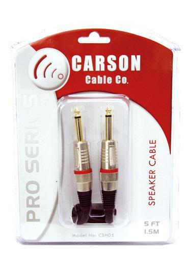 Carson PRO 10 Foot Black Speaker Lead Cable Straight Plug High Quality