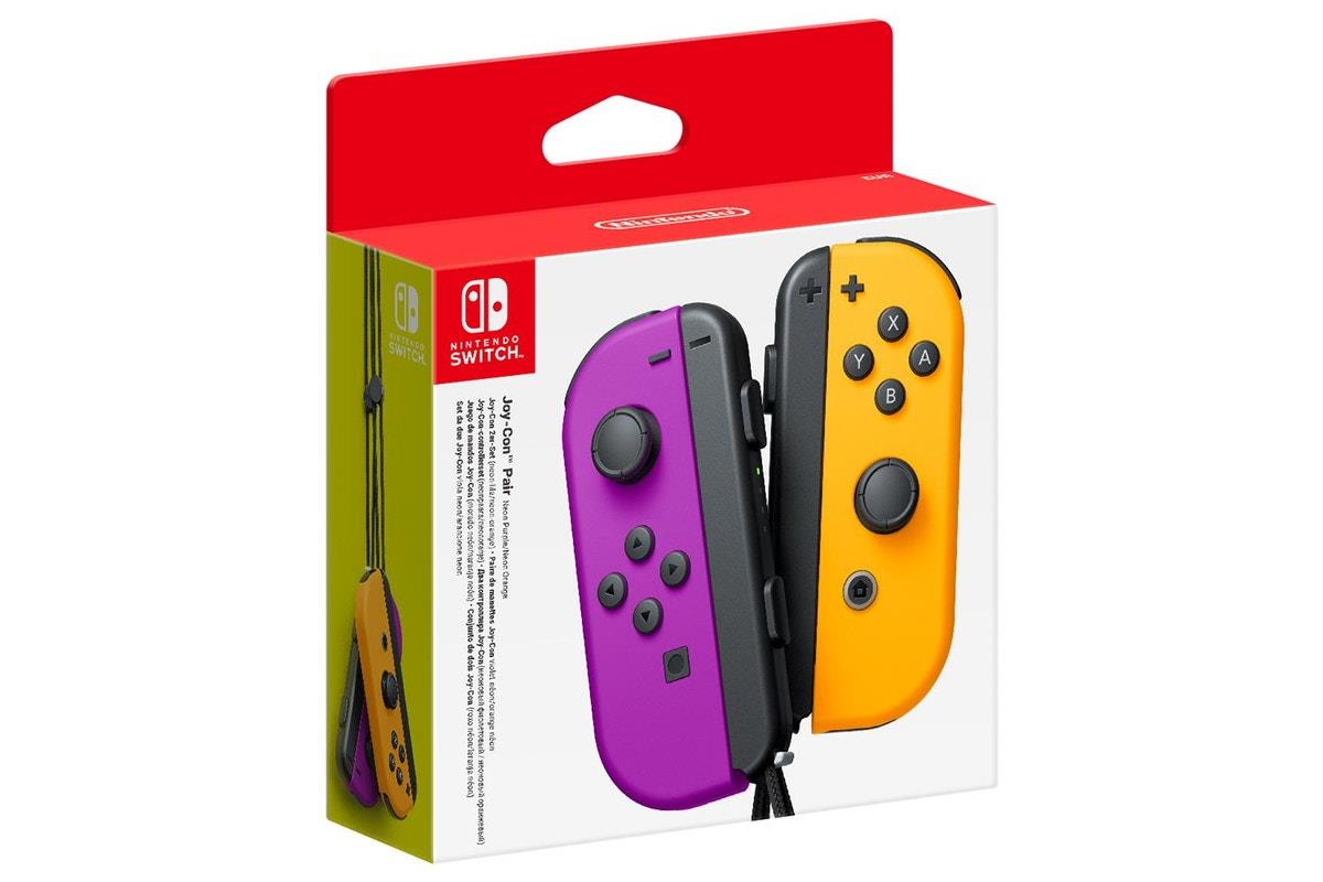Nintendo Switch Joy Con Controller Pair - Neon Purple and Neon Orange - Afterpay & Zippay Available