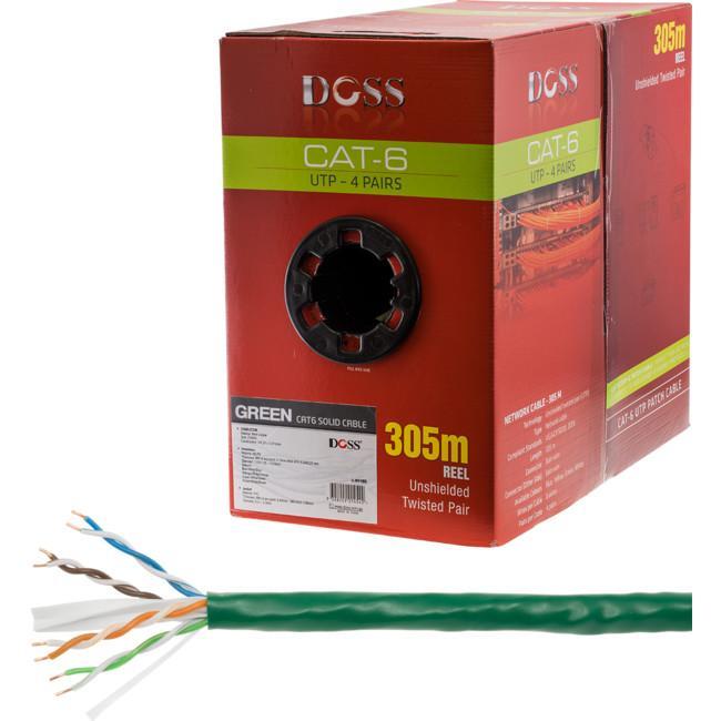C6RGRN 305M Cat6 Solid Cable Green Sold As 305M Roll Only