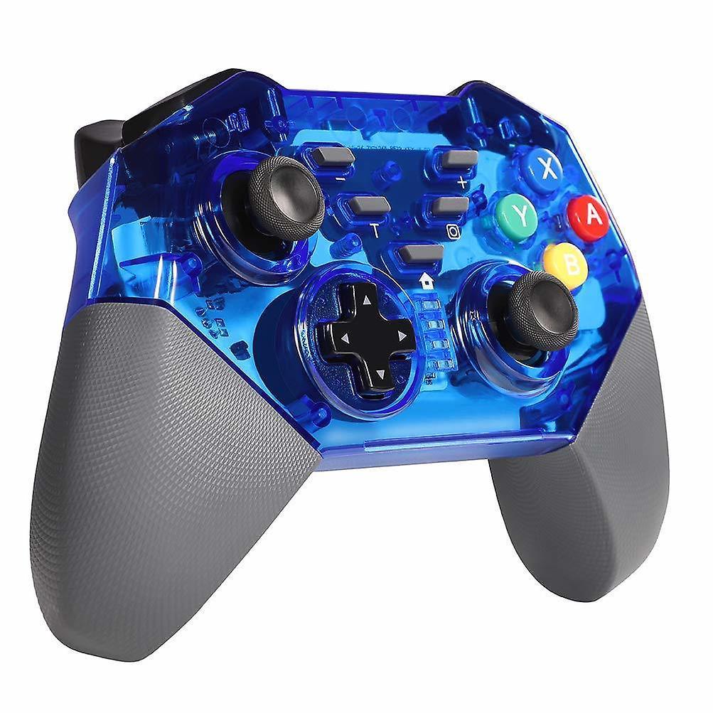 Controller for Nintendo Switch, 6-Axis Gyroscope / Dual Vibration Function Gamepad(blue）