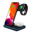Wireless Charger, 3 in 1 Fast Wireless Charging Station Dock for Apple Watch Series 6/5/4/3/2, AirPods 2/Pro,iPhone 12/12 Pro/12 Pro Max/11/XS MAX/XR/XS/X/8/8 Plus/Samsung,（black）
