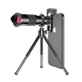 48x HD starscope monocular - With smartphone holder and tripod - Waterproof - For bird watching, camping, hiking, travel, hunting,（black）