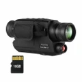 Digital Night Vision Monocular 5x32 Optics Scope Night Vision Infrared Monoculars with 16GB Card for Hunting Observe (black)