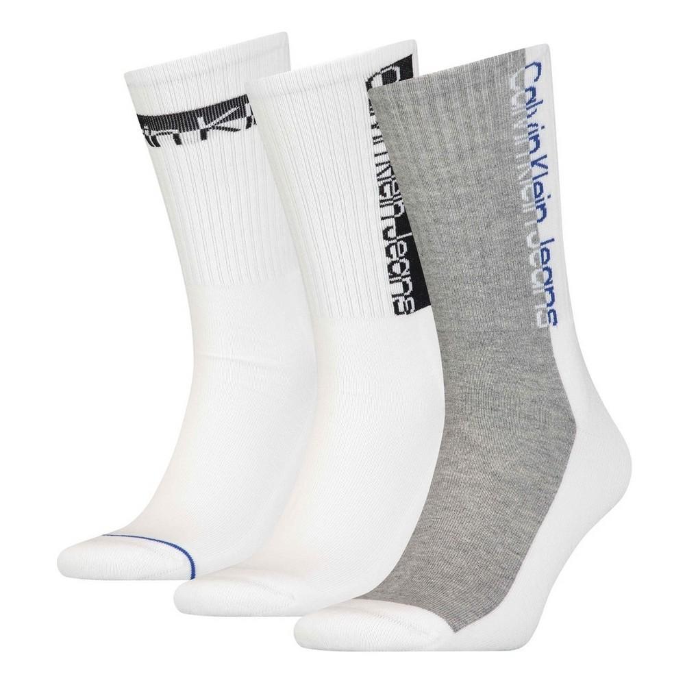 Calvin Klein Mens Crew Socks (Pack of 3) (White) (7 UK-11 UK)